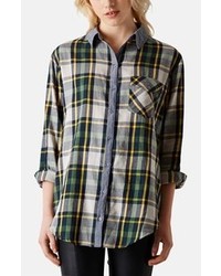 Dark Green Plaid Dress Shirt