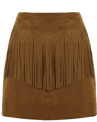 Tobacco Suede Mini Skirt