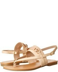 Beige Thong Sandals