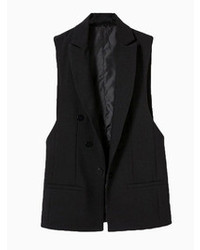 Black Sleeveless Blazer