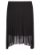 Black Pleated Chiffon Midi Skirt