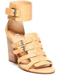 Tan Leather Heeled Sandals