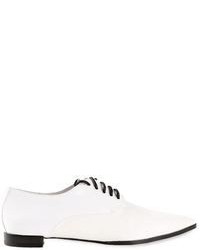 White Leather Oxford Shoes