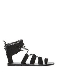 Black Suede Gladiator Sandals