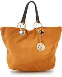 Tan Suede Tote Bag