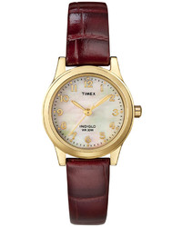 Burgundy Leather Watch