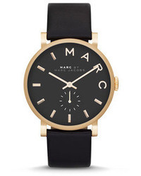 Black Leather Watch
