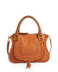 Tobacco Leather Satchel Bag