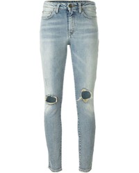 Light Blue Ripped Skinny Jeans