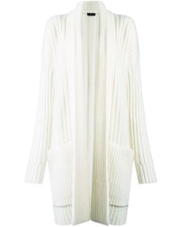 White Knit Open Cardigan
