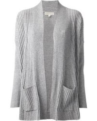 Grey Knit Open Cardigan