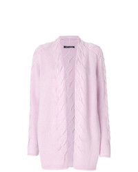 Pink Knit Open Cardigan