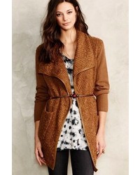 Tobacco Open Cardigan