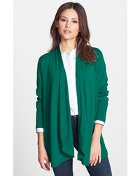 Dark Green Open Cardigan