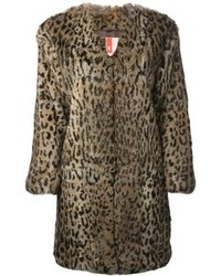 Brown Leopard Fur Coat