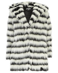 White and Black Fur Coat