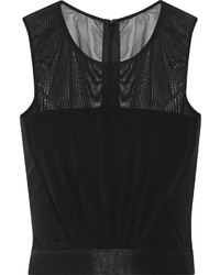 Black Mesh Sleeveless Top