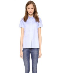 Light Blue Short Sleeve Button Down Shirt