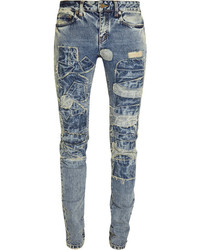 Blue Patchwork Jeans