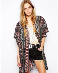 Multi colored Geometric Kimono